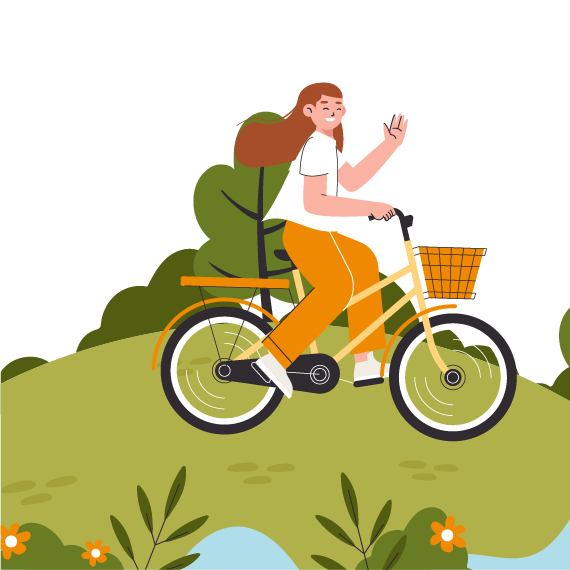 riding my bike